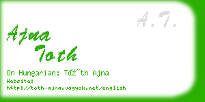 ajna toth business card